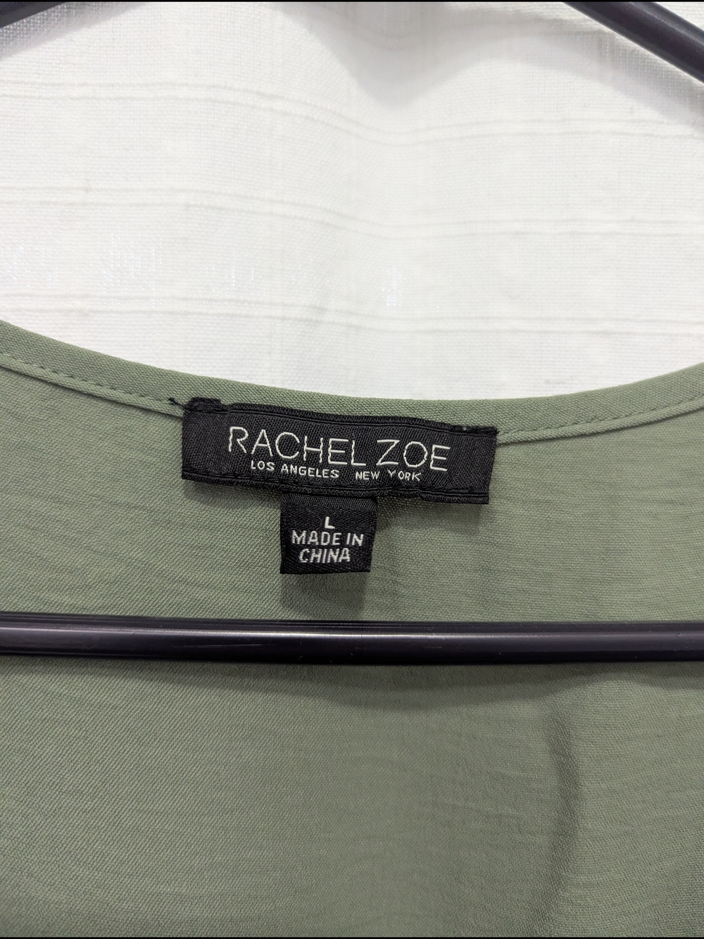 Rachel Zoe Moss Green V-Neck Tiered Midi Dress - Picture 5 of 7